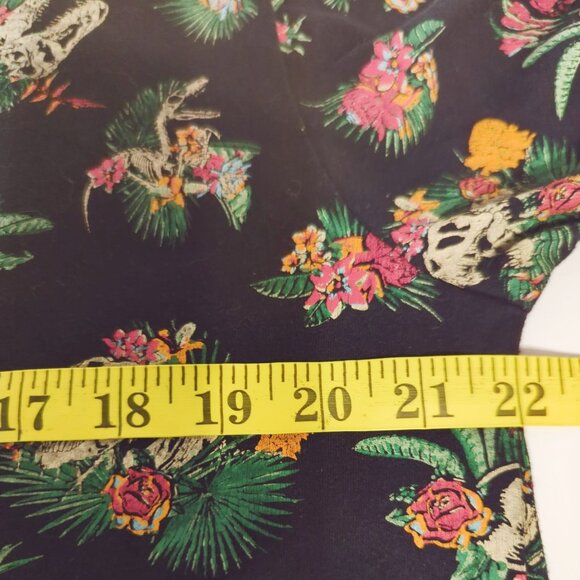 Jurassic Park Black Tropical Dinosaur Graphic T-Shirt Mens Large - Picture 4 of 5